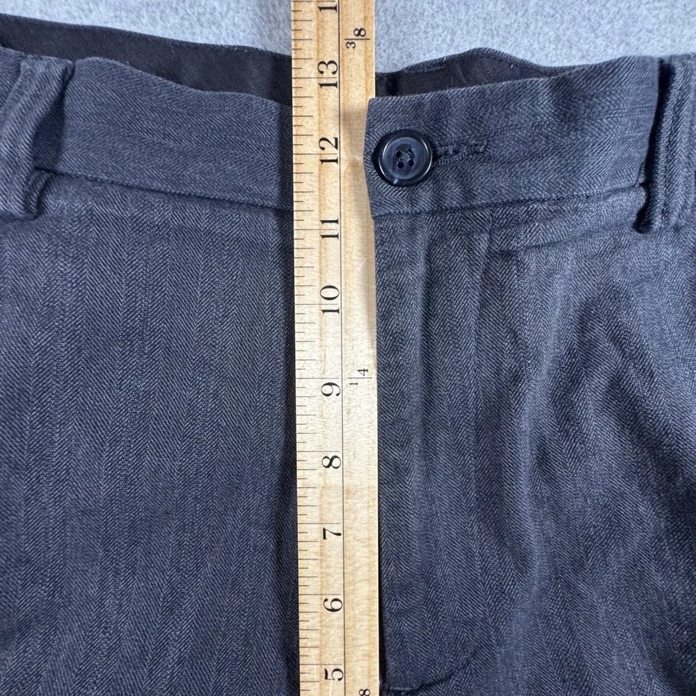 Banana Republic Dawson Pants Mens 35x30 Gray Herringbone Cotton Good Straight